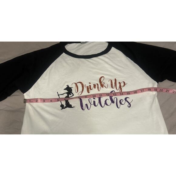 Cotton Heritage Drink Up Witches Womens Raglan T-shirt Halloween Size Medium - Picture 6 of 9